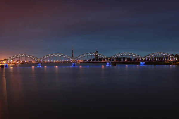 Illuminated bridge — Stock Photo, Image