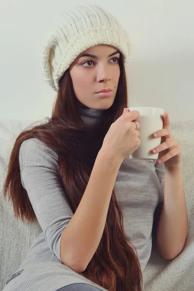 Beber té — Foto de Stock