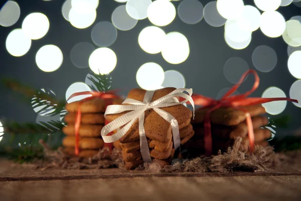 Pão de gengibre e luzes — Fotografia de Stock