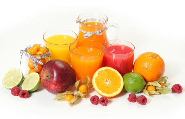 Süßer Saft und Früchte — Stockfoto