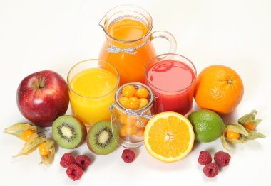 sweet juice and fruits clipart