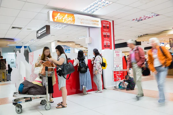 Licznika płatności Air Asia Phuket International Airport — Zdjęcie stockowe