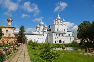 Courtyard of the Rostov Kremlin included Golden Ring of Russia clipart