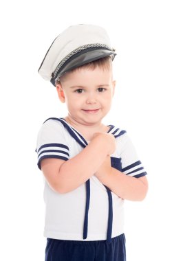 küçük çocuk ile bir takım elbise inci shipboy