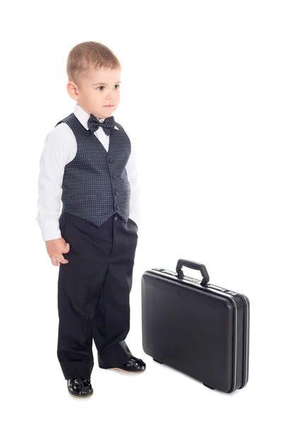 Niño pequeño con un maletín . —  Fotos de Stock