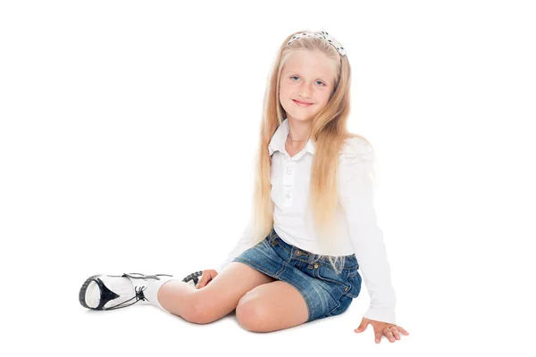 Sitting little girl — Stock Photo, Image