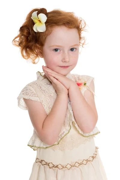 Portrait of red haired girl — Stock Photo, Image