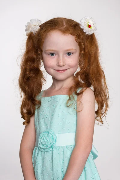 Wonderful red haired little girl — Stock Photo, Image