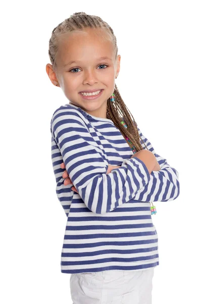 Portrait a girl dressed as a cabin boy — Stock Photo, Image