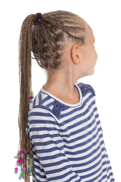 Mädchen zeigt ihre Dreadlocks — Stockfoto