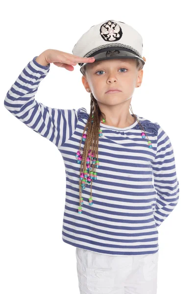 Kız bir el tebrik tutar.