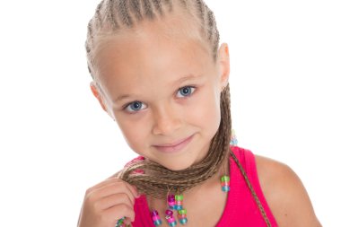 Dreadlocks ile küçük kız portresi