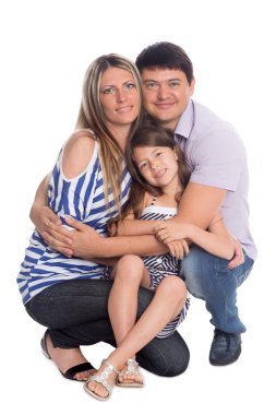 Anne ve kızı crouching