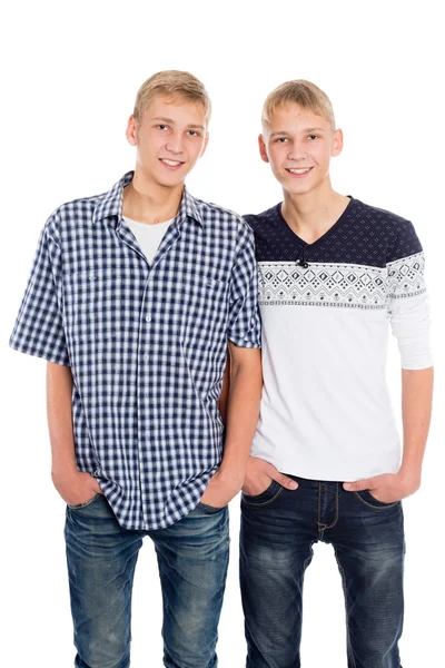 Unga tvillingbröder — Stockfoto