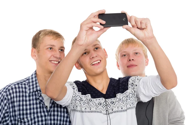 Junge süße Kerle nehmen sich selbst — Stockfoto