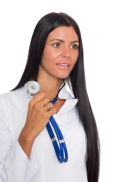Ung kvinnlig läkare porträtt — Stockfoto