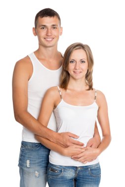 Çocuk bir kız arkadan sarılma 