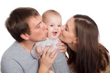 Mutlu anne biricik oğlunun öp