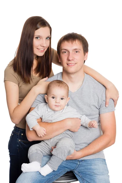 Portrait of young parents with son — Stock Photo, Image