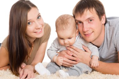 Yalan oğulları ile neşeli genç anne