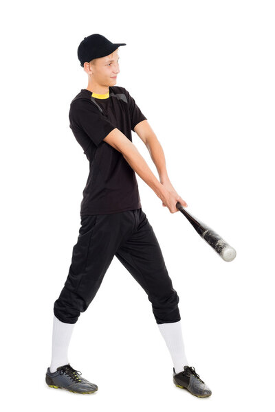 Young baseball player with a bat 