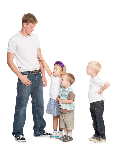 Elder brother and younger sister and brothers — Stock Image Elder brother and younger sister and brothers Stock Picture