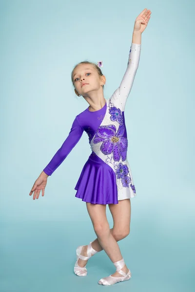 Tanzendes Mädchen sieben Jahre — Stockfoto
