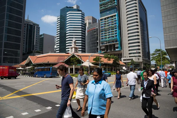 Central Boulevard in Singapore — Stock Photo, Image