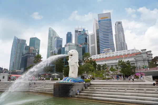 Набережна Мерліон парк в Сінгапурі — стокове фото