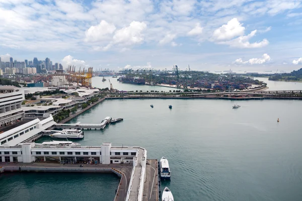 Blick auf die Industriegebiete von Singapore — Stockfoto