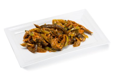 Baharatlı salata heh heh patlıcan ve soğan ile