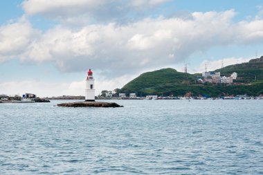 Tokarevskiy deniz feneri bir dönüm noktası, Vladivostok, Rusya