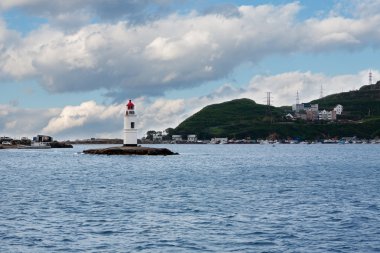 Tokarevskiy deniz feneri bir dönüm noktası, Vladivostok, Rusya