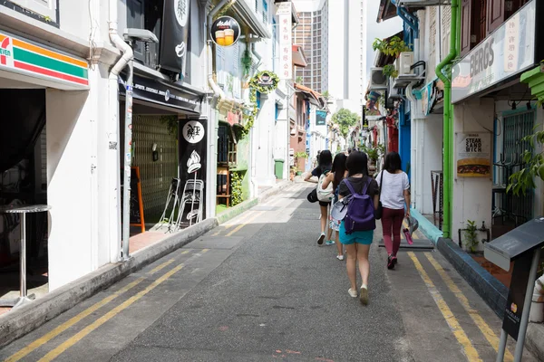 Turister i de arabiska kvarteren, Singapore — Stockfoto