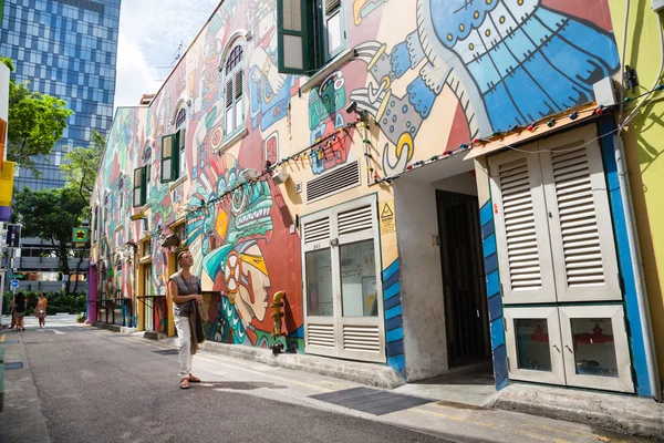 Haji Lane is the Kampong Glam, Singapore — Stock Photo, Image