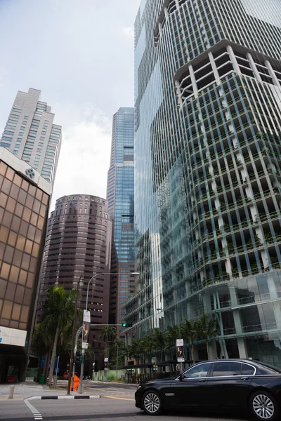 Rascacielos en el Distrito Central de Singapur — Foto de Stock