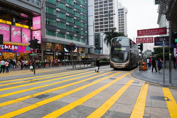 Pedestrian crossing in Hong Kong — Stock Photo, Image