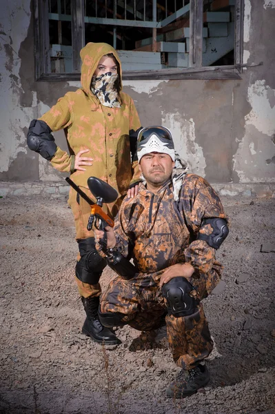 Paintball oyuncuları — Stok fotoğraf