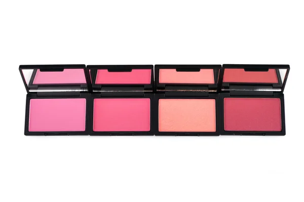 Palettes blush isolées sur blanc — Photo