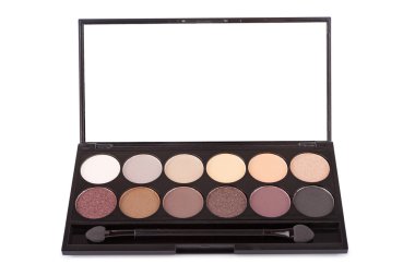 Renkli göz farı paleti, üzerinde beyaz izole