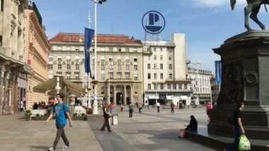Ban jelacic Meydanı, zagreb, Hırvatistan