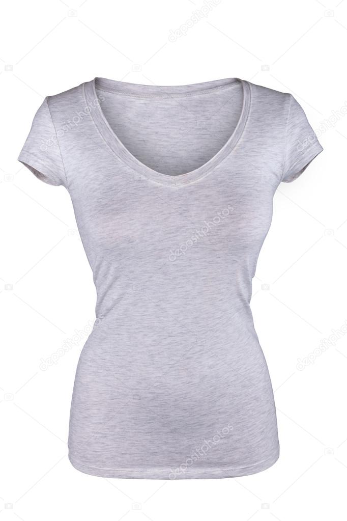 Blank gray female t-shirt