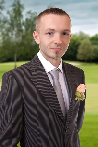 Portrait of a groom — Stock Photo, Image