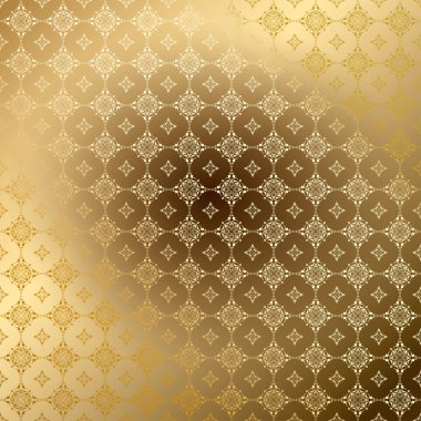 Altın süs arka plan gradyan ile - vektör