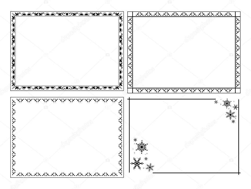 decorative ornamental frames - vector set