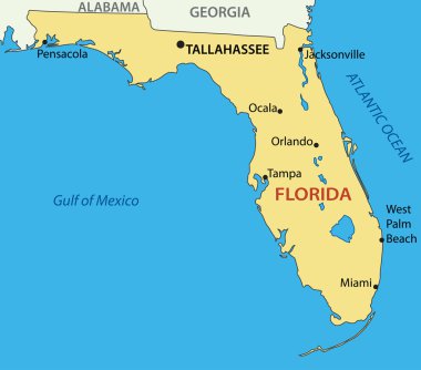 Florida - vector map clipart