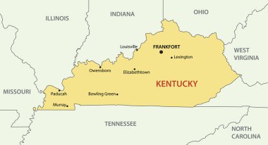 Kentucky - vektör harita topluluğu