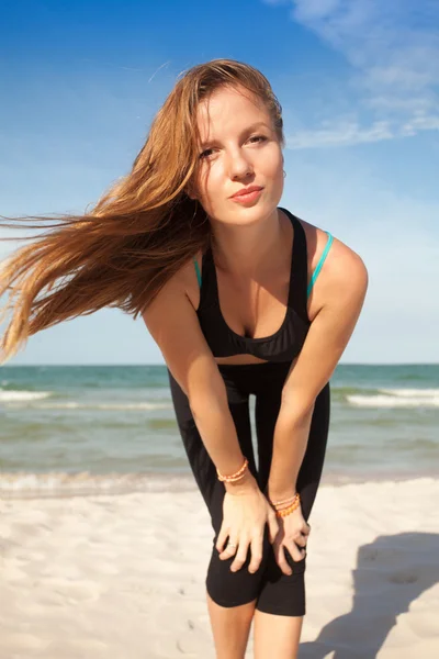 Žena v sportovní oblečení — Stock fotografie