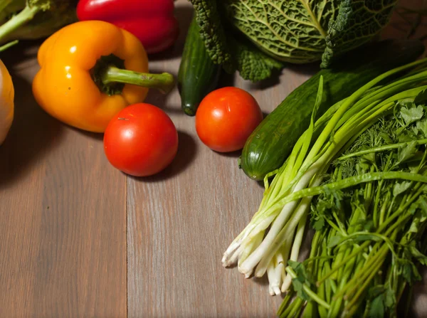 Conjunto de verduras frescas crudas — Foto de Stock