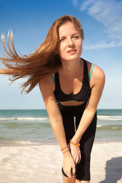 Frau in Sportkleidung — Stockfoto